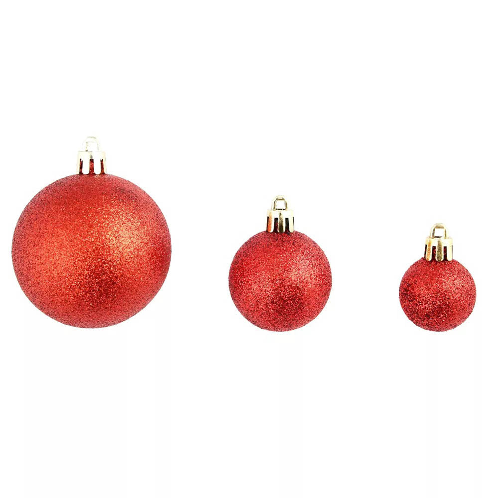 112-piece Christmas tree decoration, 4 colors - red-4