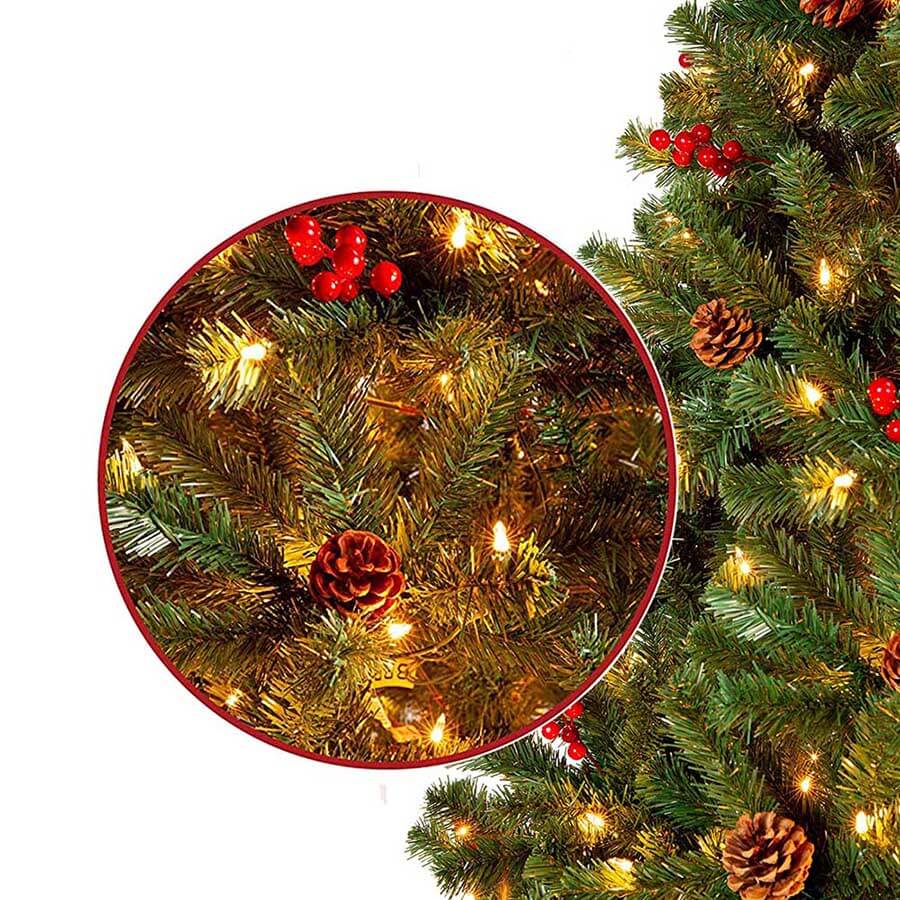 LED artificial tree in several types, warm white-100 LEDs, 120 cm-3
