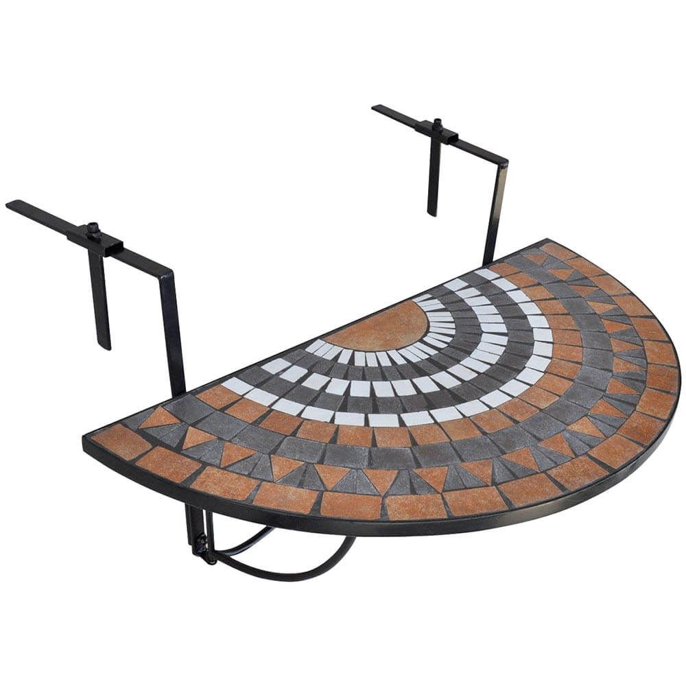 Folding balcony table in 2 colors - brown-0