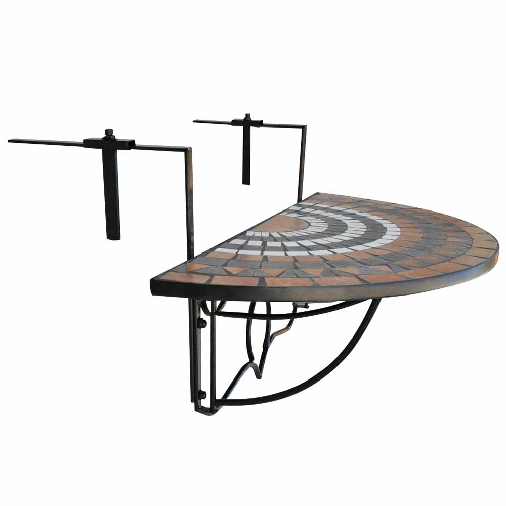 Folding balcony table in 2 colors - brown-2