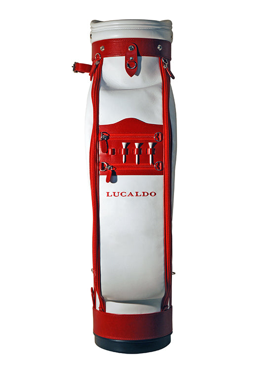 Selective Leather Golf Bag - Red/White-0