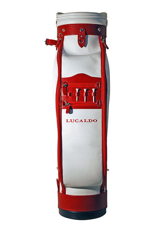 Selective Leather Golf Bag - Red/White-0