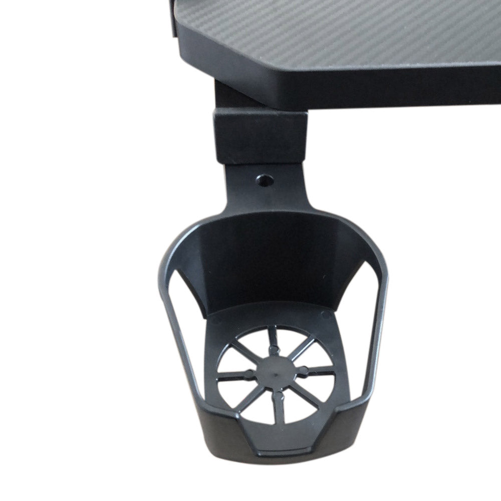 Professional gamer table with carbon fiber coating and LED lighting-4