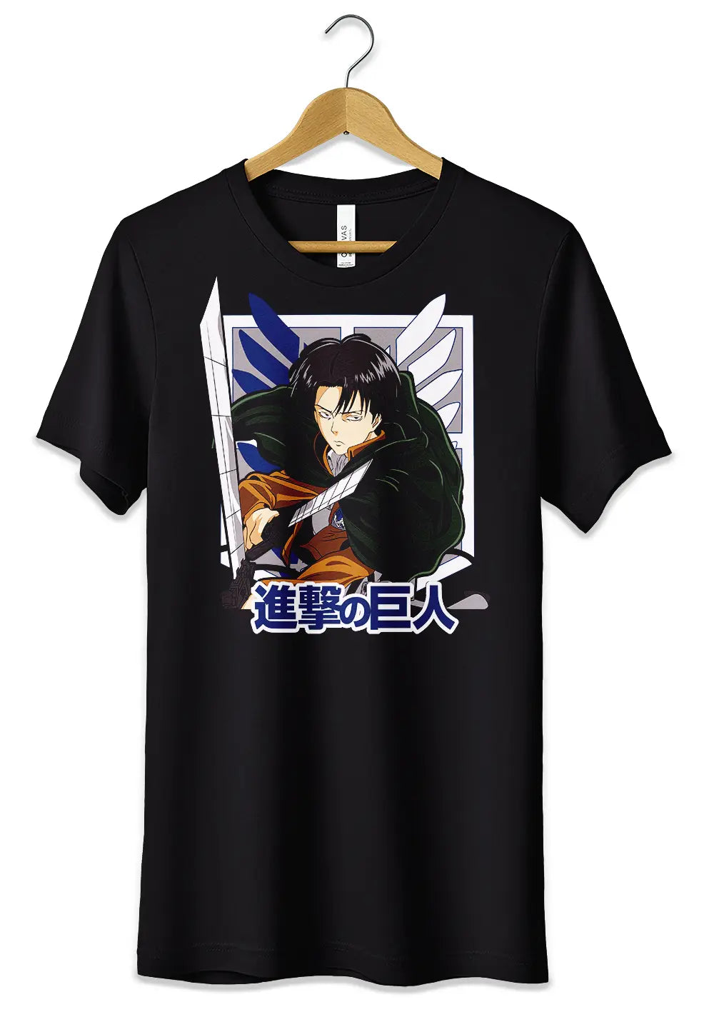 T-Shirt Maglietta Attack on Titan Levi Anime Fans-0