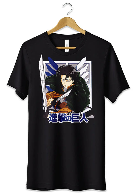 T-Shirt Maglietta Attack on Titan Levi Anime Fans-0