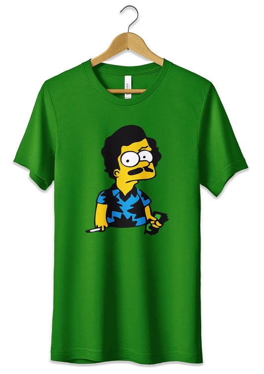 T-Shirt Maglietta Bart Escobar Simpson Divertente-0