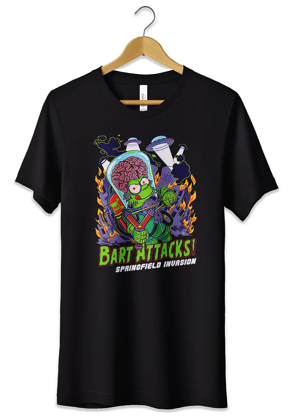 T-Shirt Maglietta Bart Mars Attack The Simpson-0