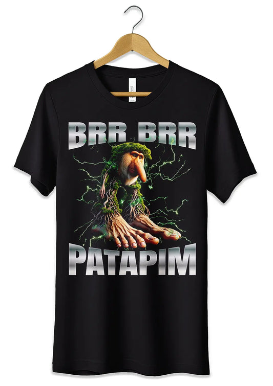 T-Shirt Maglietta Brr Brr Patapim TikTok Brainrot-0
