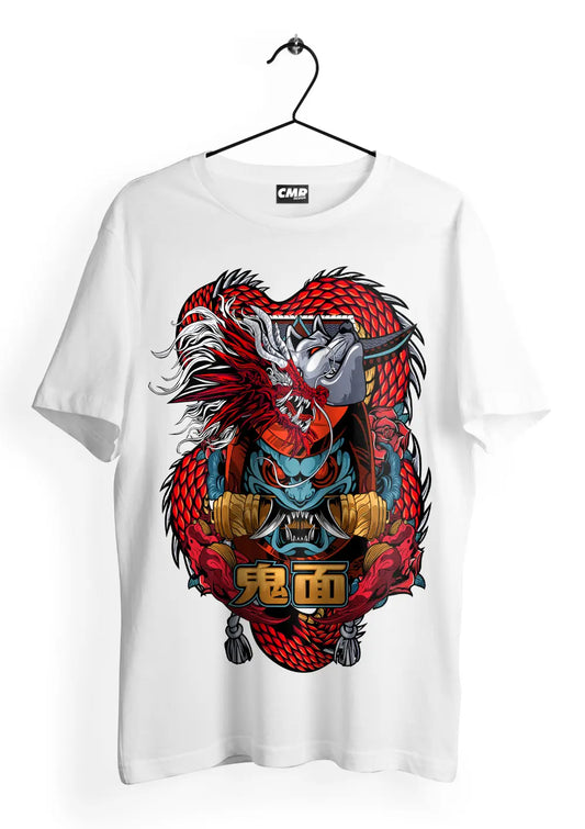 T-Shirt Maglietta Dragone Giapponese Tribale Urban Style-0