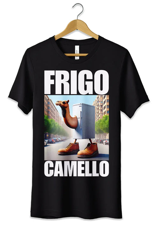 T-Shirt Maglietta Frigo Cammello TikTok Italian Brainrot-0