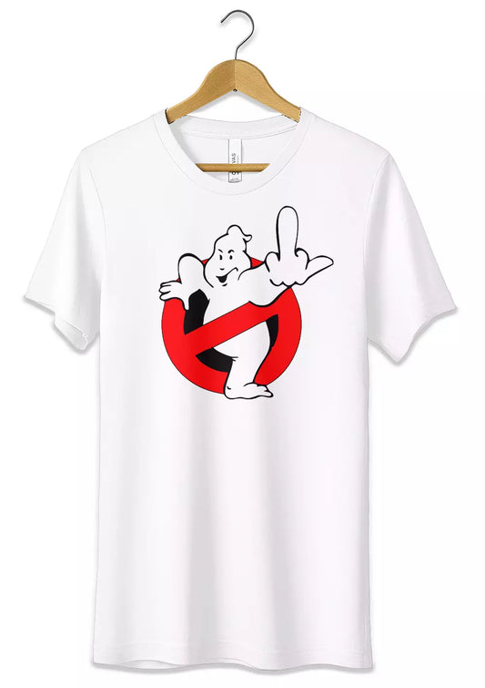 T-Shirt Dito Medio Maglietta Ghostbusters Uomo Donna Bambino-0