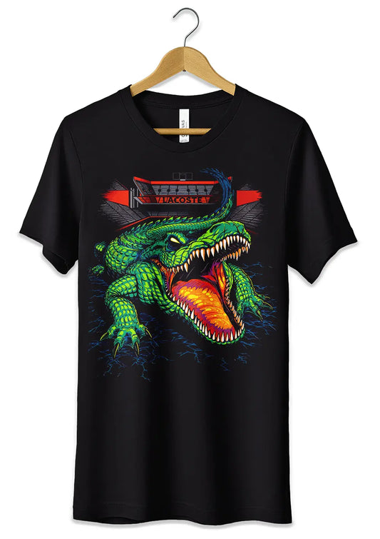 T-Shirt Maglietta Caricatura Coccodrillo Cattivo Lacoste-0