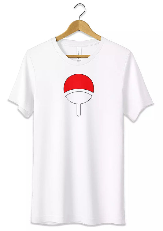 T-Shirt Clan Uchiha Naruto 100% Cotone Uomo Donna-0