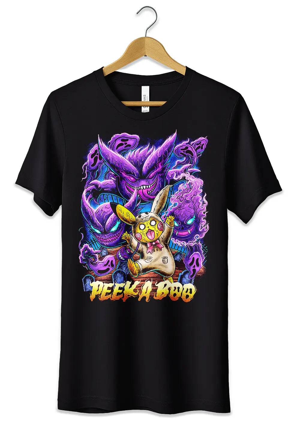 T-Shirt Maglietta Pikachu Pokémon Horror Fan Art-0