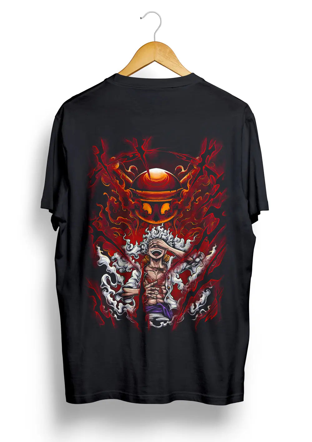 T-Shirt Maglietta Fronte o Retro Monkey D Luffy Rubber Gear 5 One Piece-0