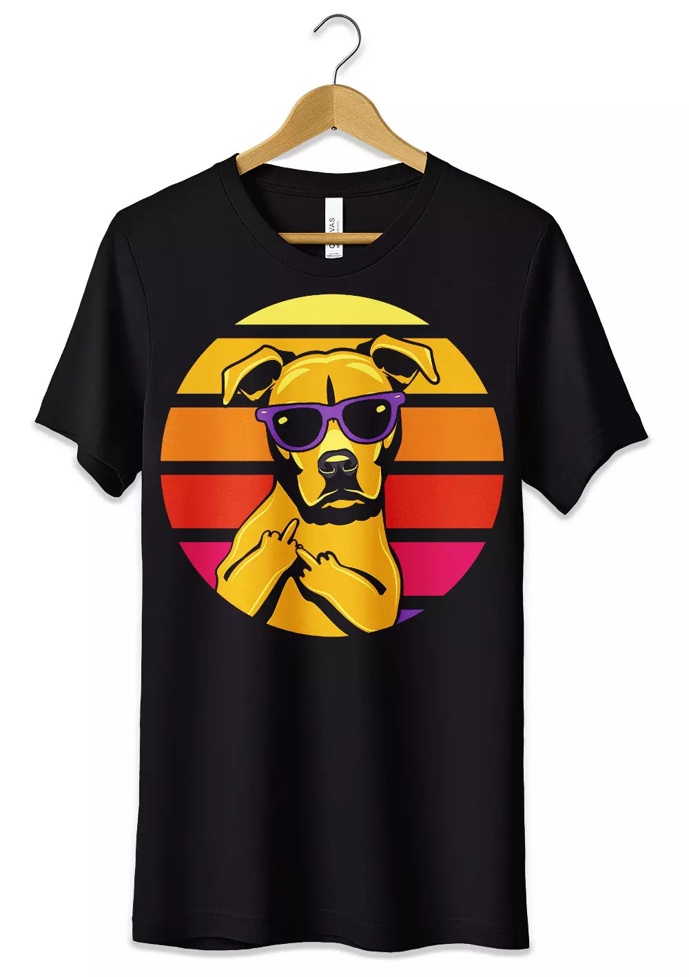 T-Shirt Maglietta Thug Life Dog Retro Vintage Style-0