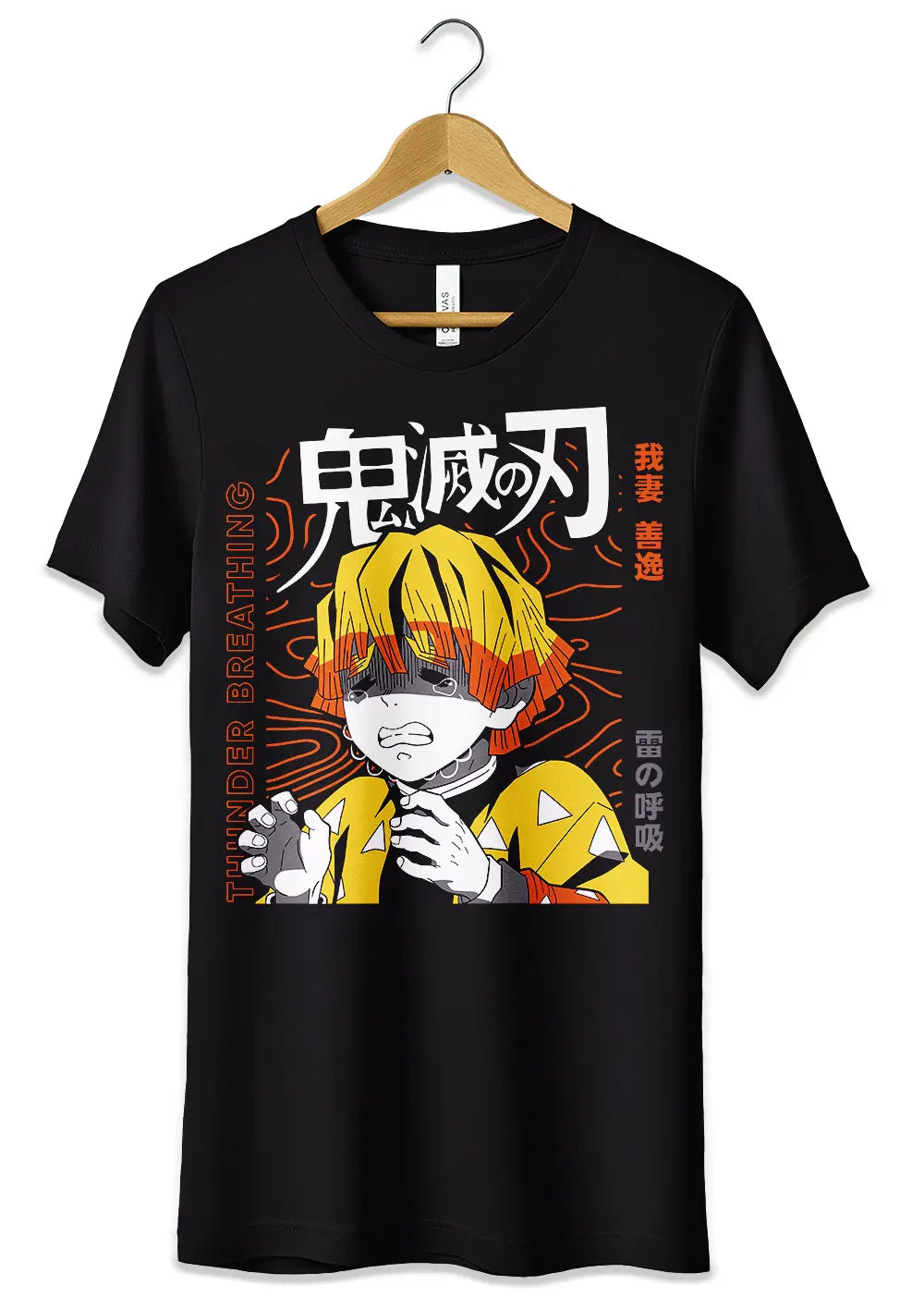 T-Shirt Maglietta Zenitsu Demon Slayer Anime Fans-0